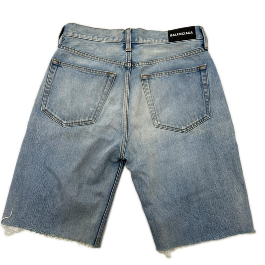 BALENCIAGA '18 534522 TYE14 Indigo Denim Shorts Size 29