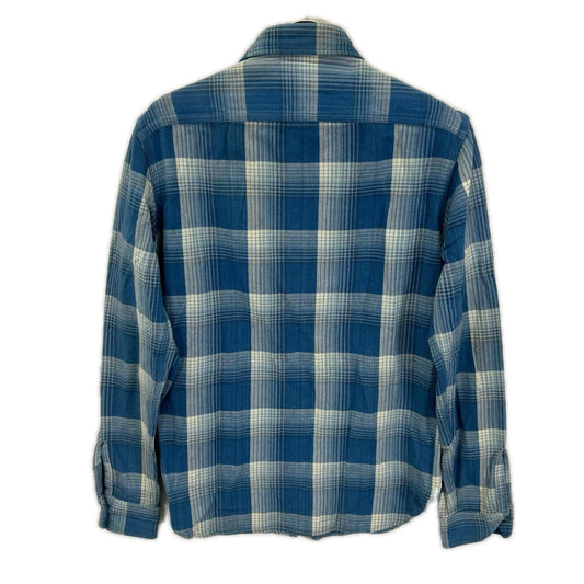 RRL Blue Cotton Double Pocket Check Shirt Size XS