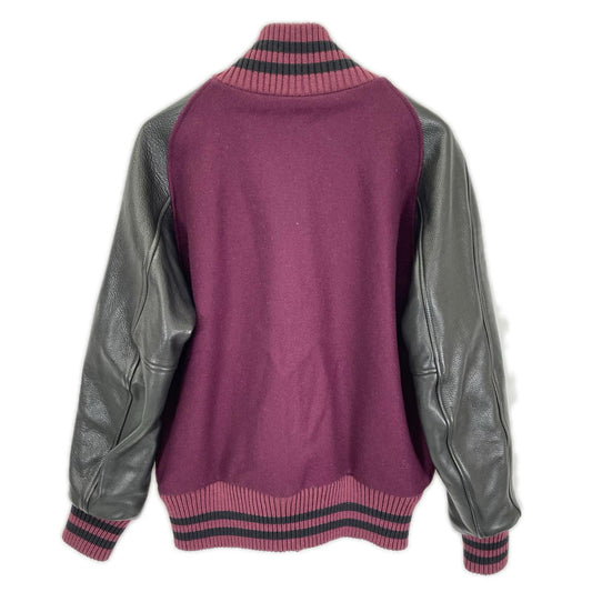 SKOOKUM Bordeaux Melton Wool Varsity Jacket Size 38
