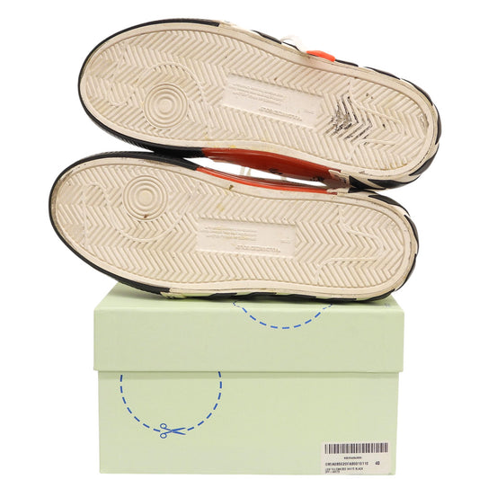 OFF-WHITE White Marble Zip-Tie Canvas Sneakers Size EU 40