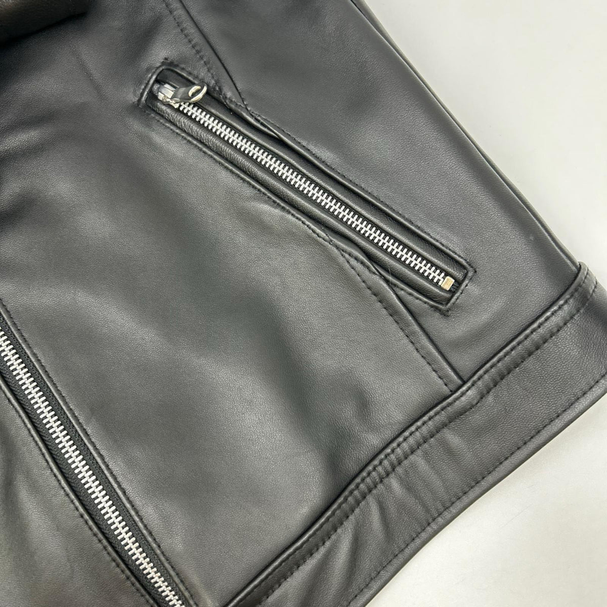 Rattle Trap Black Leather Single Rider Jacket Size M