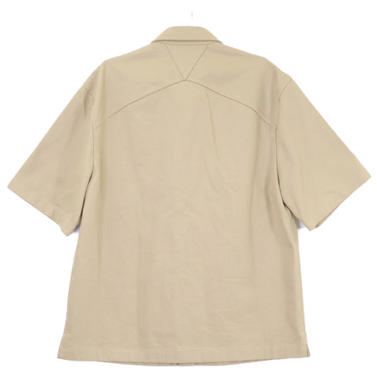 BOTTEGA VENETA Cotton Short Sleeve Shirt Beige Size 50