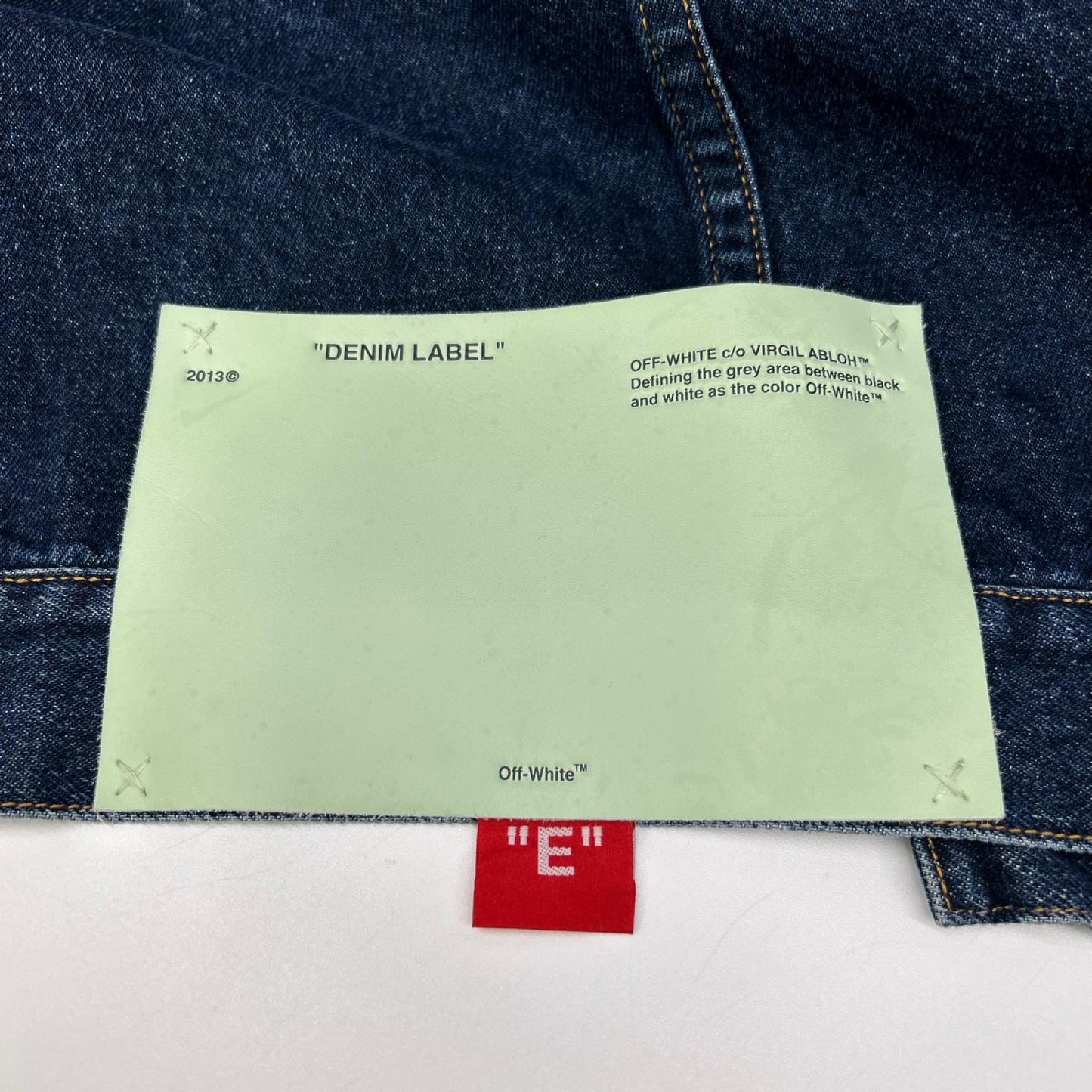 OFF-WHITE Indigo Blue Exaggerated Denim Jacket Size XS