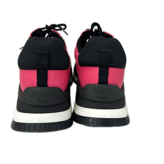 Berluti Gravity Pink Black Chunky Sneakers Size UK 10