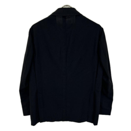 RING JACKET Black Wool Tailored Blazer Size 48
