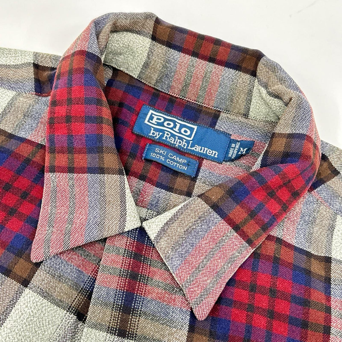 POLObyRalphLauren 90s Ombre Check Ski Camp Shirt Polo Size M