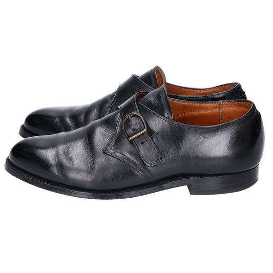 Alden 955 Single Monk Strap Leather Shoes Black Size US 7.5
