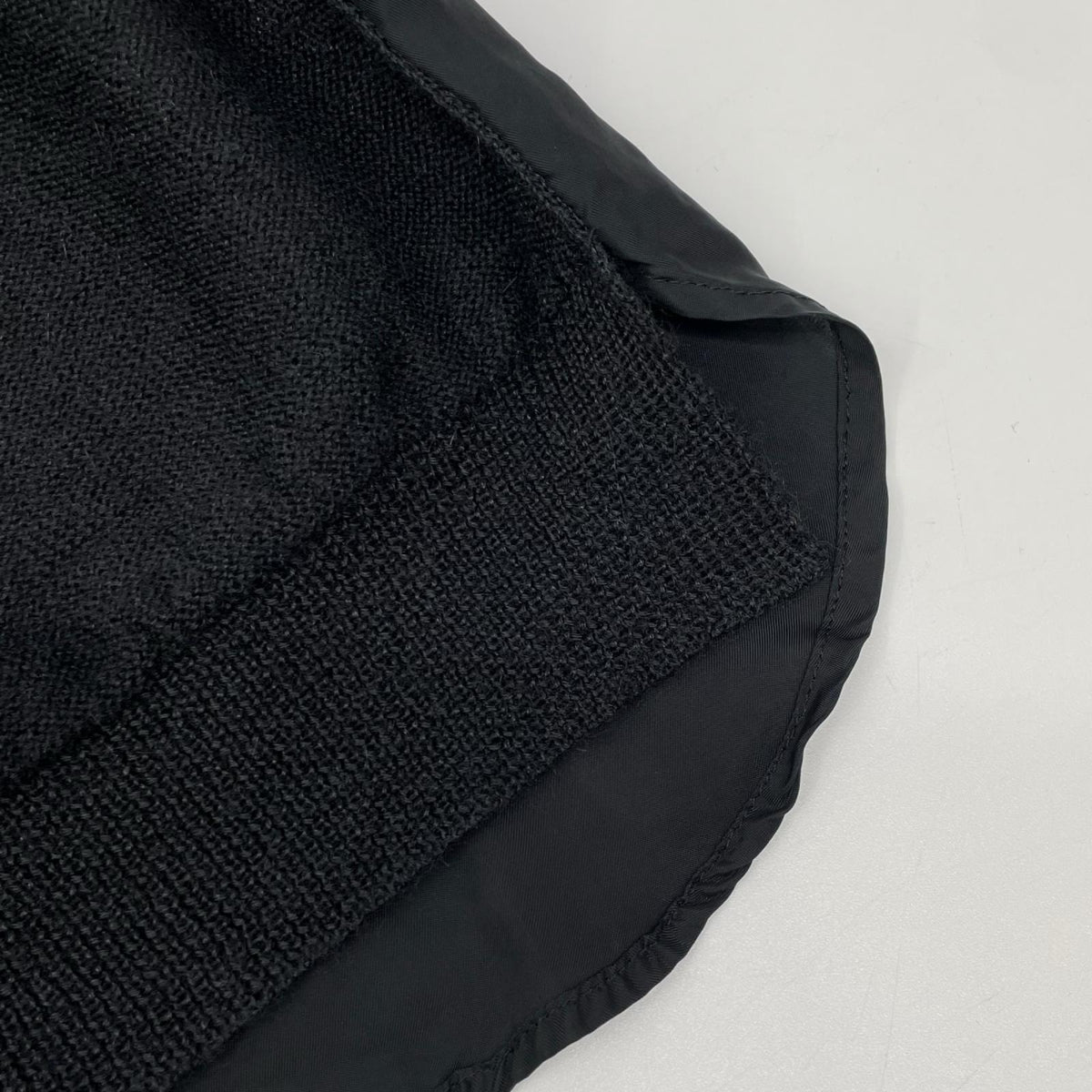 Y's 02SS Alpaca Linen Patchwork Knit Sweater Black Size 2
