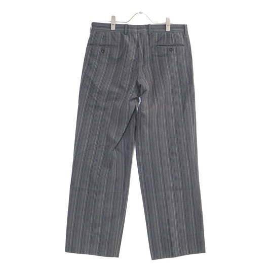 HERMES Gray Stripe Linen Pants
