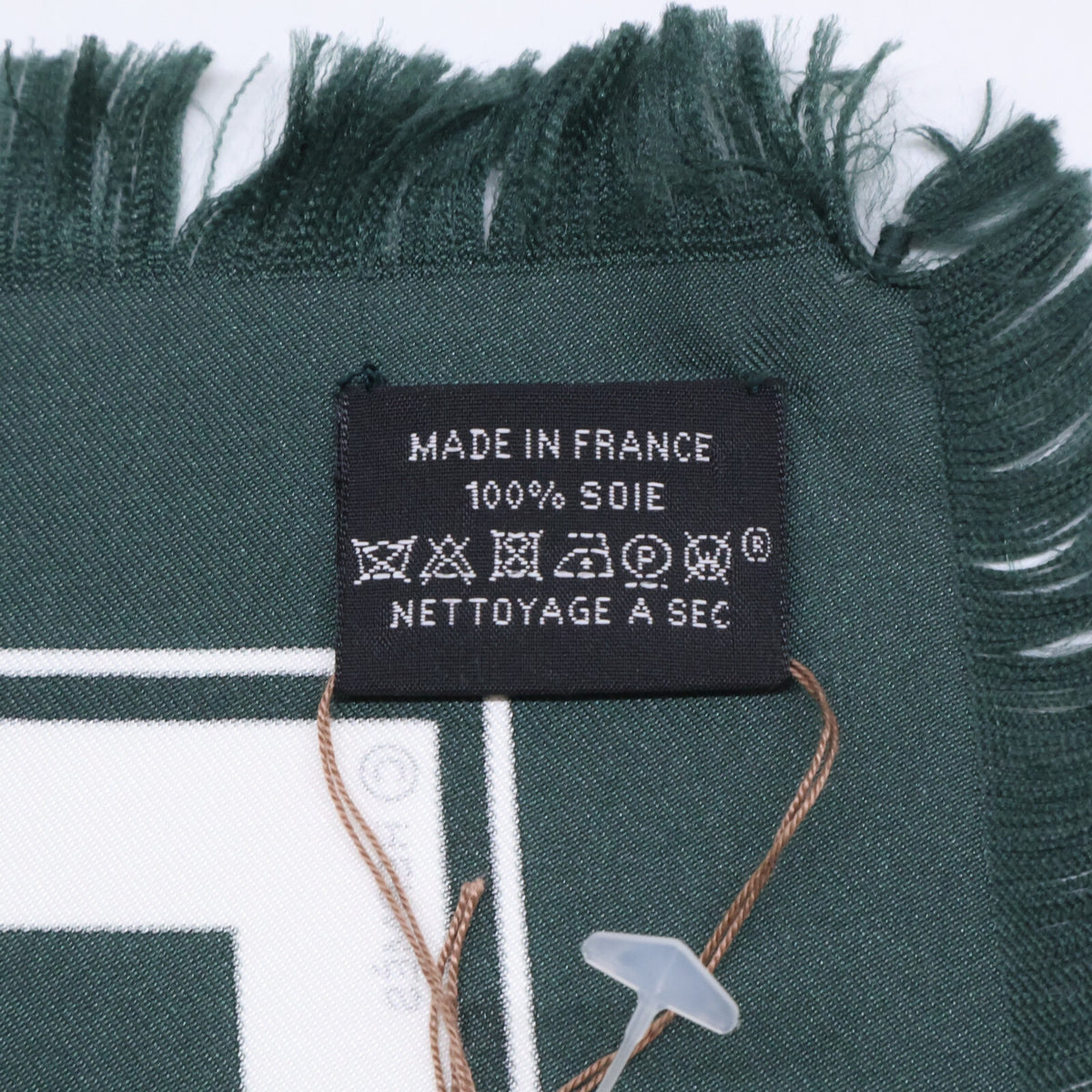 HERMES Ex Libris Fringe Carre 80 Silk Scarf