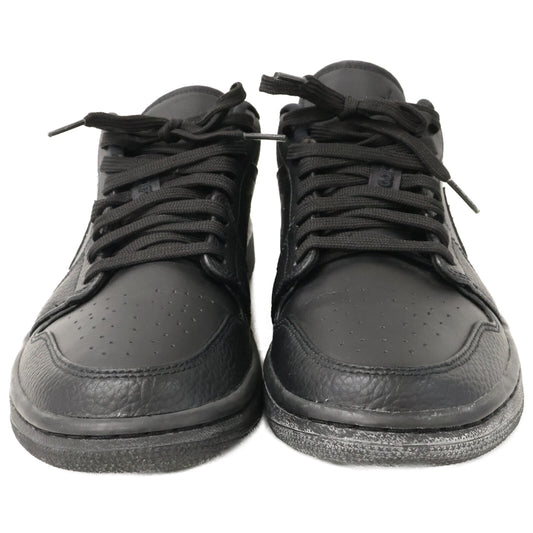 NIKE Air Jordan 1 Low Sneakers Triple Black Size 26.5