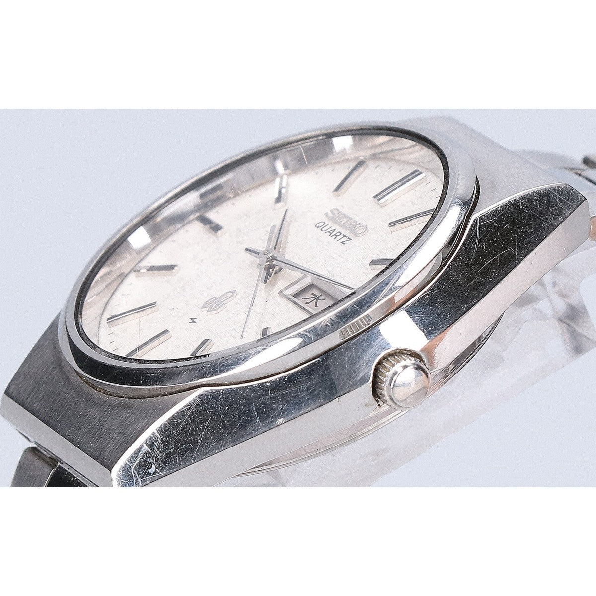 SEIKO 0843-8070 Snowflake Dial Quartz Watch Silver