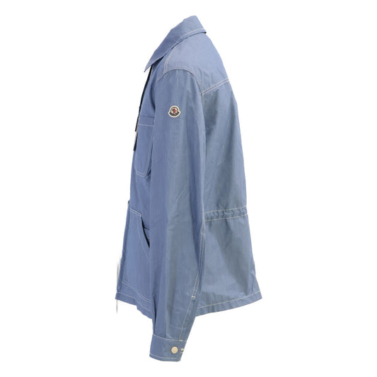 MONCLER ELORM Light Blue Chambray Shirt Jacket Size 2