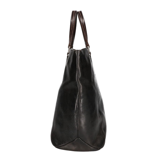 Daniel&Bob Black Leather Tote Bag