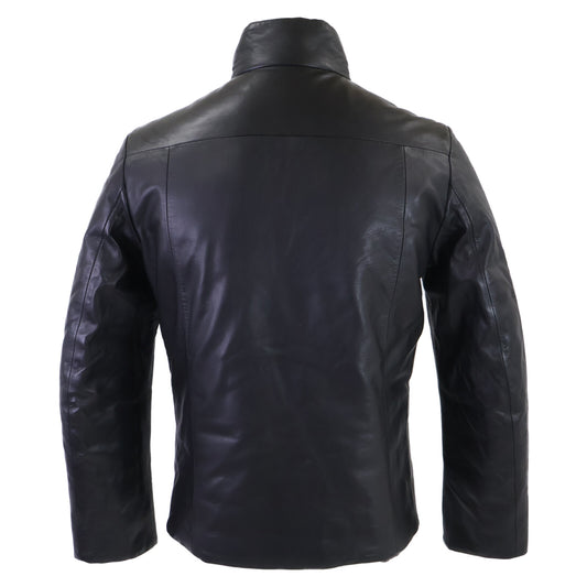 ALTACRUNA Lamb Leather Reversible Jacket Black Size 44