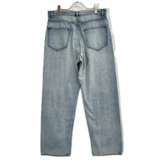 AURALEE 26 Faded Selvedge Light Denim Pants Indigo Size 32