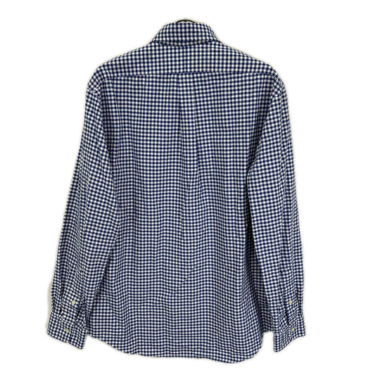 POLObyRalphLauren Gingham Check Oxford Shirt Navy Polo Size L
