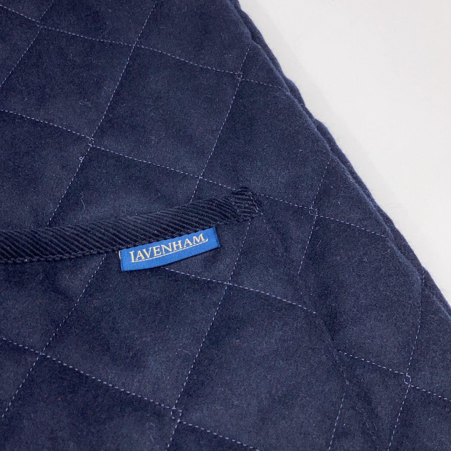 LAVENHAM Navy Wool Mickfield Coat Size S