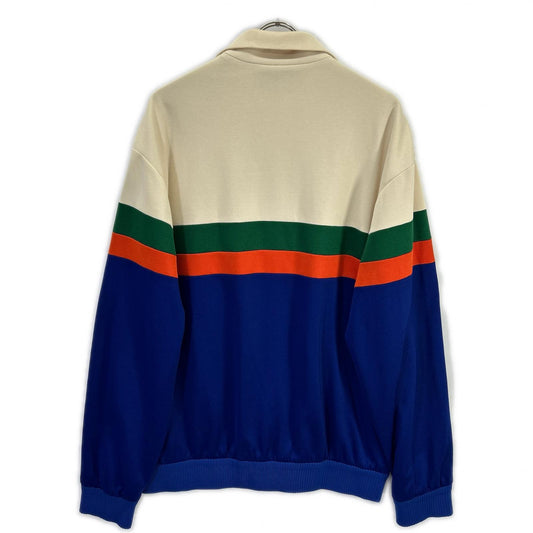 GUCCI Logo Print Track Jacket Ivory/Blue Size XL
