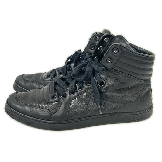 GUCCI GG Imprime PVC Leather Sneakers Black Size 7.5