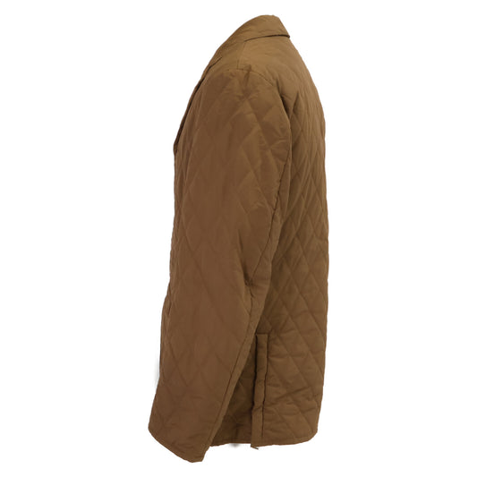HERMES Detachable Liner Quilted Jacket Brown Size S