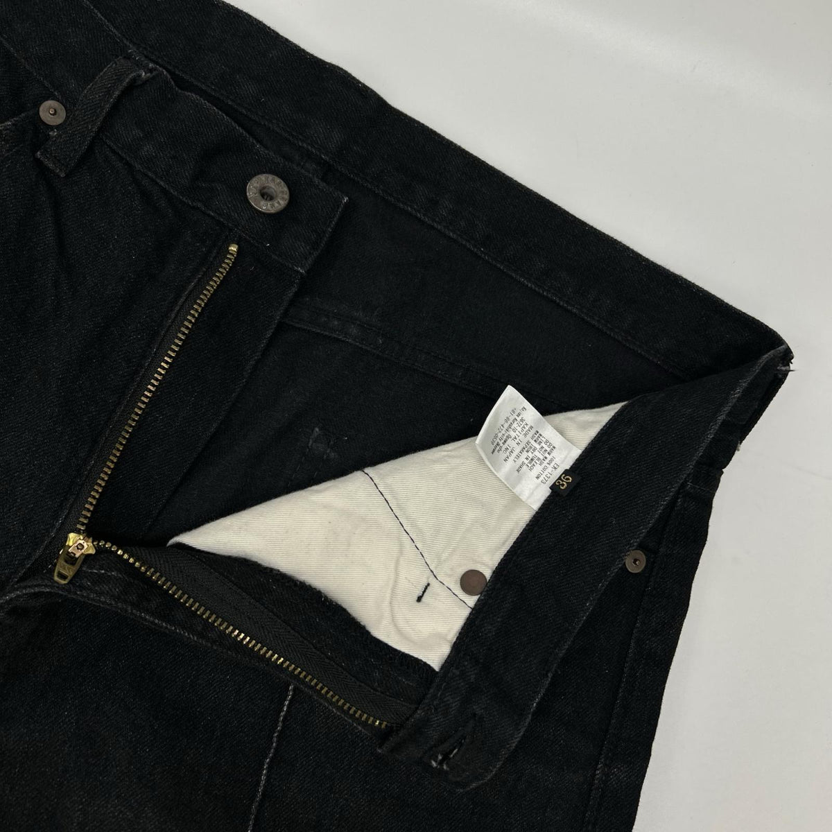 KAPITAL EK-1373 Bootcut Denim Black Boots Size 36