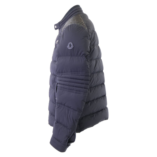 MONCLER SAMALENS Biker Nylon Down Jacket Black Size 4