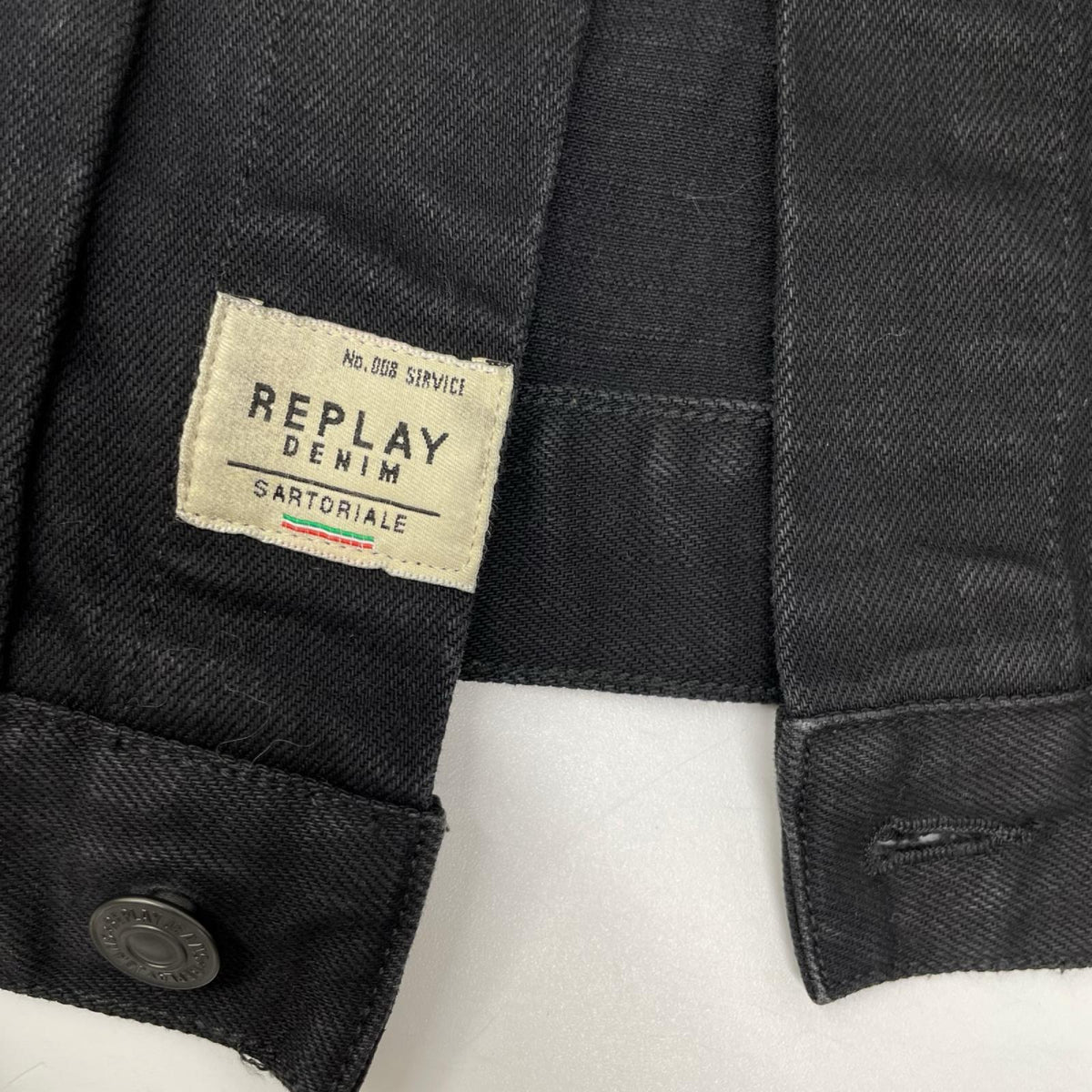 ALL BLACKS Replay Collab Black Denim Jacket Size XXL
