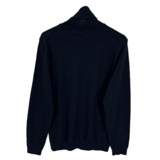 BOSS 50392083 Musso-P Navy Turtleneck Wool Sweater Size L