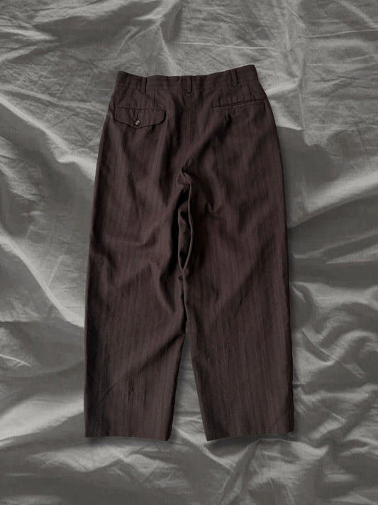 COMME des GARCONS HOMME AW90 Wool Nylon Stripe Slacks Size M