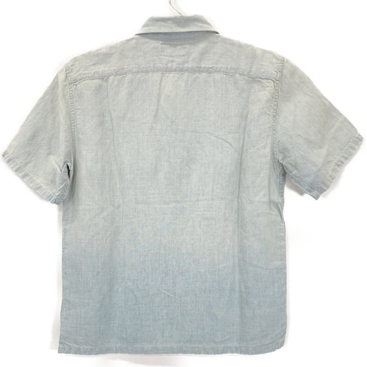 RRL Light Blue Cotton-Linen Open Collar Shirt Size 2