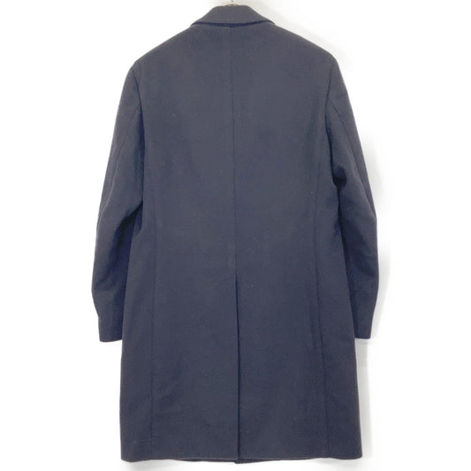LARDINI Special Wool Flannel Chester Coat Navy