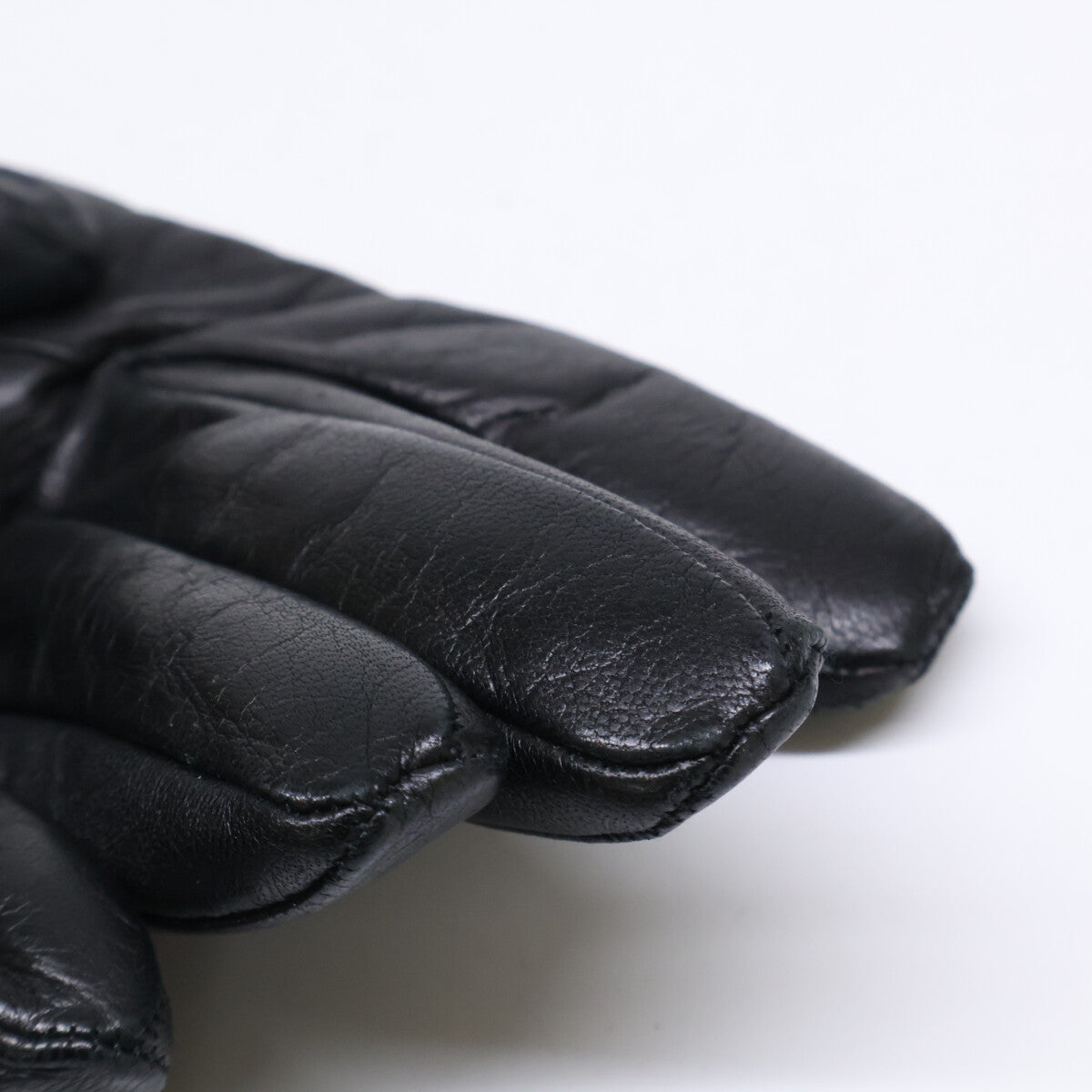 MEROLA Cashmere-Lined Nappa Leather Gloves Black Size 7.5