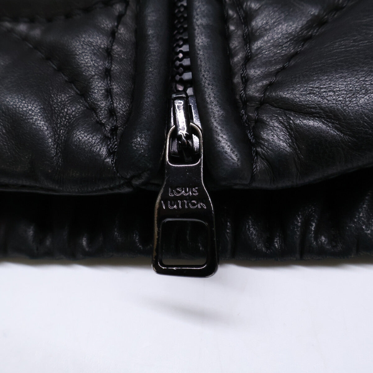 LOUIS VUITTON Monogram Flower Quilted Leather Jacket Size 50