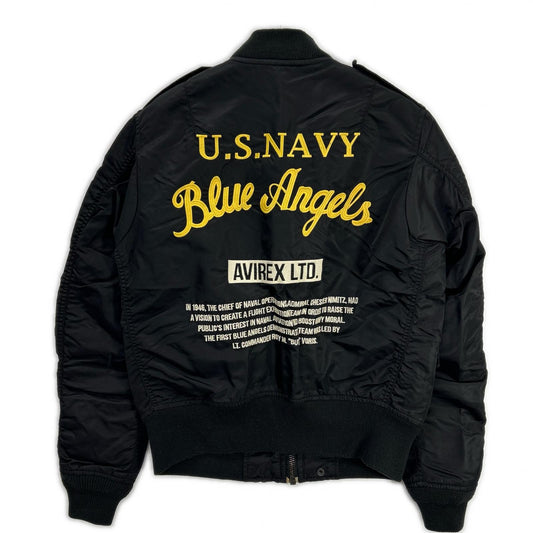 AVIREX Black Blue Angels L2-A Flight Jacket Size M