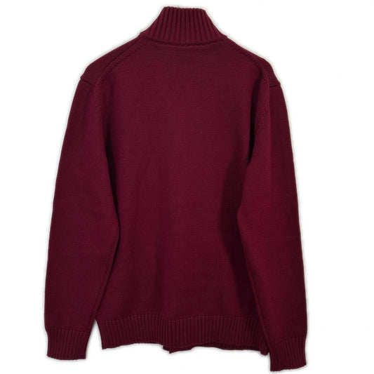 ZANONE Chioto Slim Fit 5-Gauge Cardigan Bordeaux Size 52