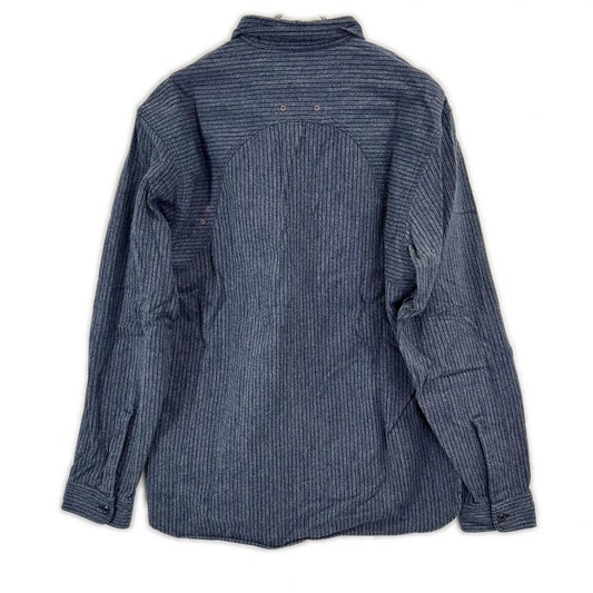 RRL Indigo Stripe Work Shirt Jacket Size L