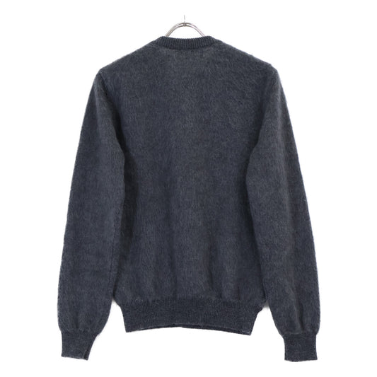 FENDI Mohair Blend Crewneck Sweater Gray Size 44