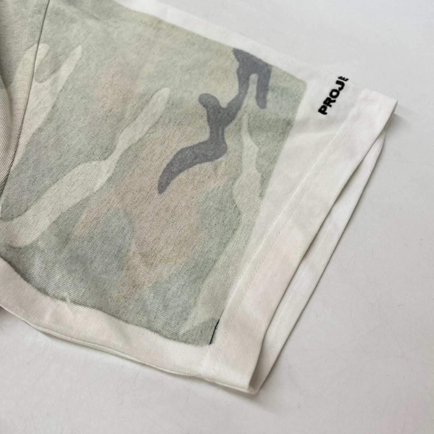 PROJECT G/R Camo Trompe-L'oeil T-Shirt White/Green