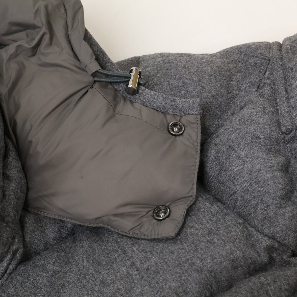 MONCLER MONTGENEVRE Wool Down Jacket Gray Size 1
