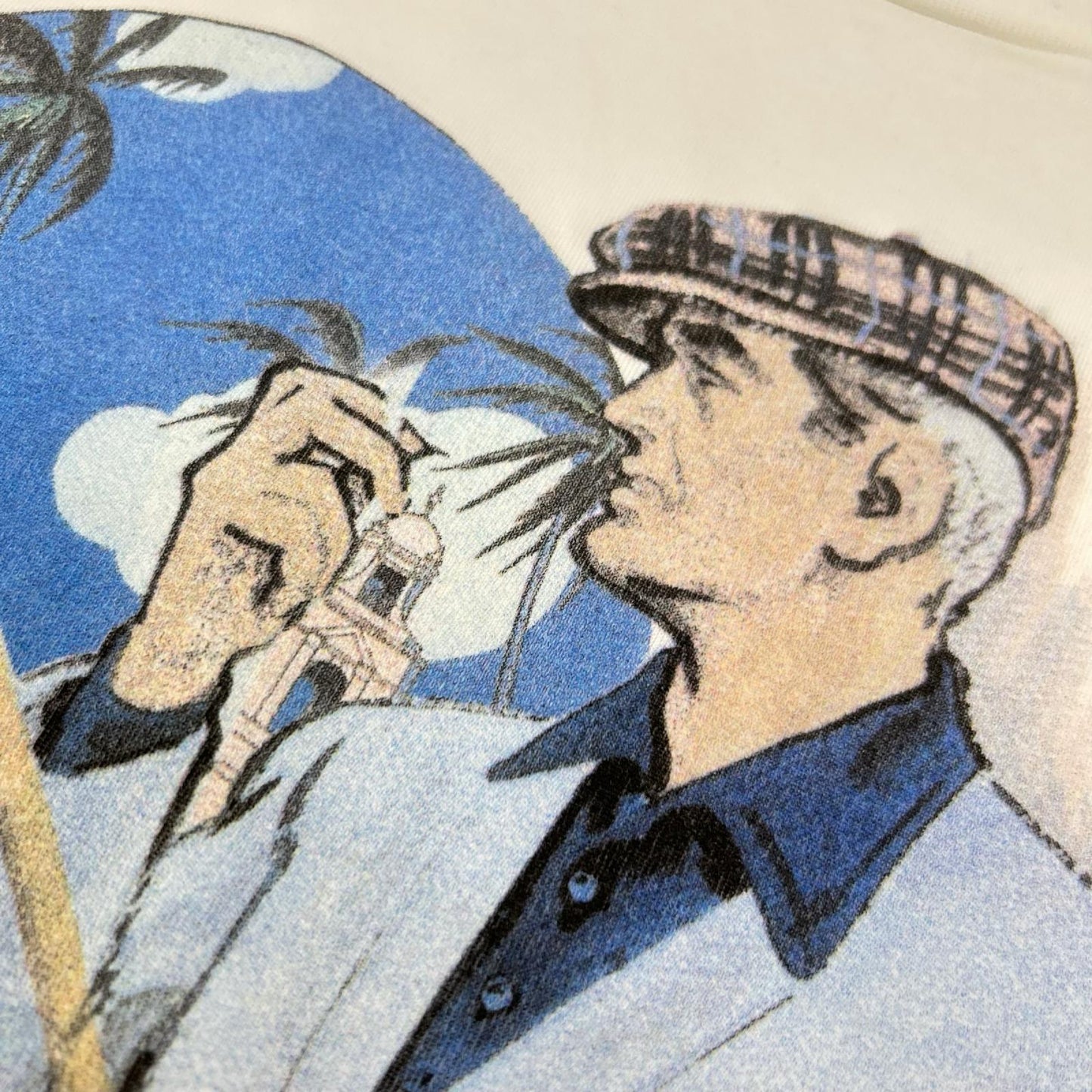 Brioni White Cotton ROYAL HAWAI Print T-Shirt Size S