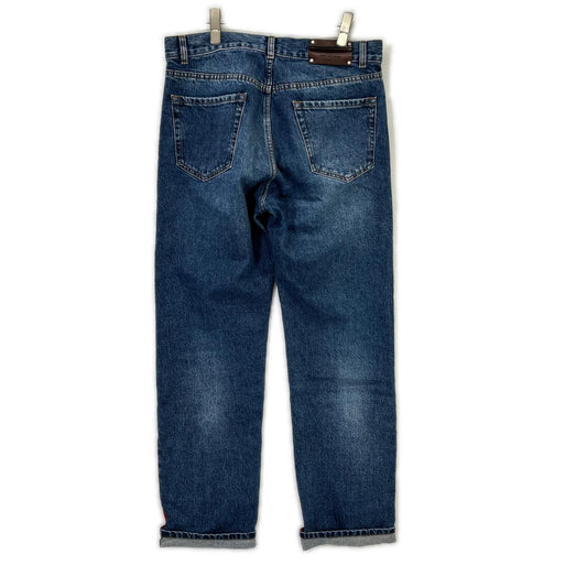 DRIES VAN NOTEN FW17 Indigo Tartan Patchwork Jeans Size 30