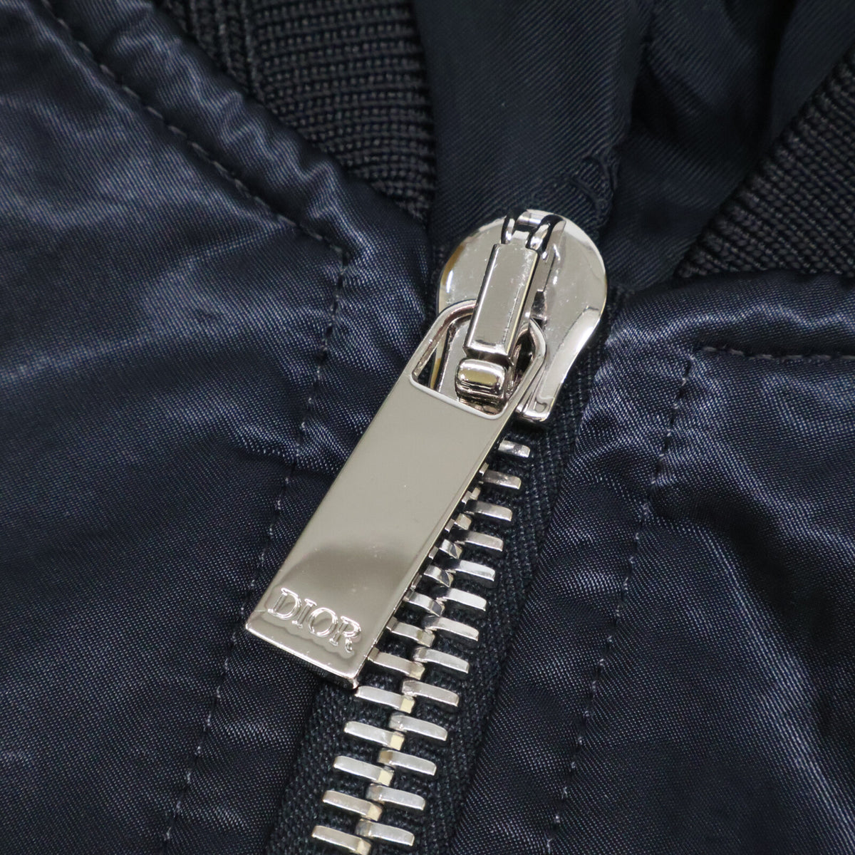 DIOR Technical Canvas Back Logo Bomber Jacket Black Size 46