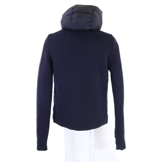 MONCLER GRENOBLE Knit Down Hooded Jacket Navy Size M