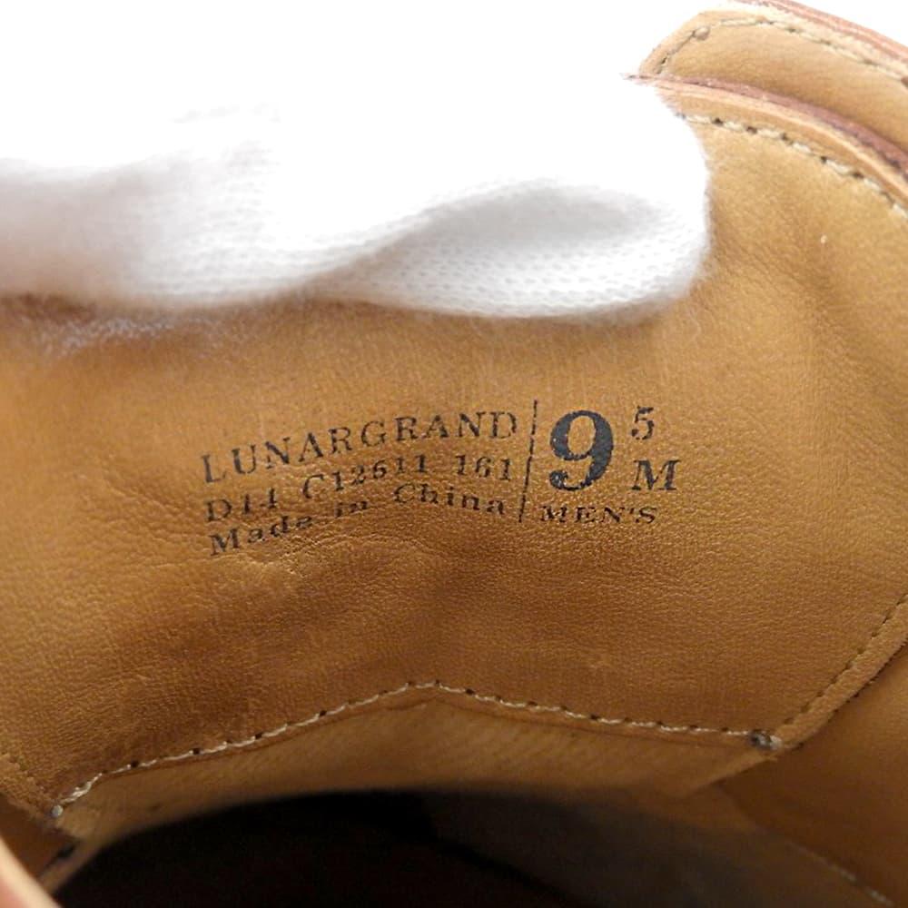 COLE HAAN Lunargrand Leather Sneakers Brown Size 9.5(US)