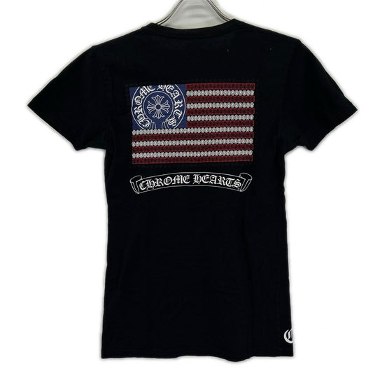 Chrome Hearts American Flag Scroll T-Shirt Black Size M
