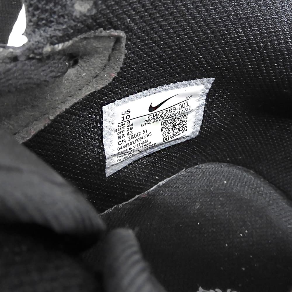 NIKE Air Force 1 Leather Low-Top Sneakers Black Size 10(US)