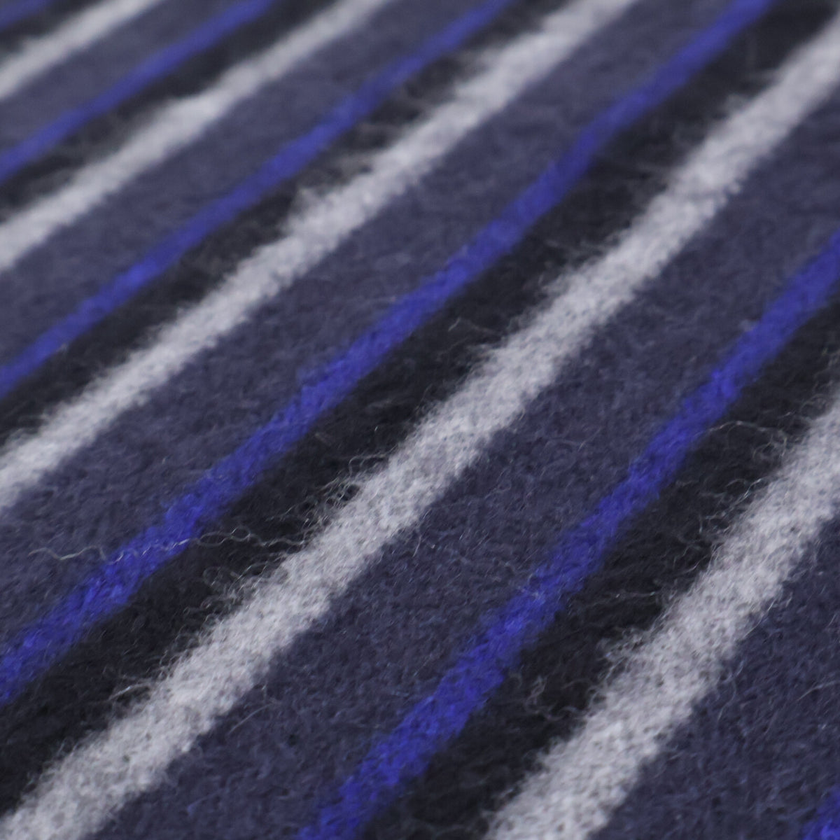 LOUIS VUITTON Cashmere Blend Stripe Fringe Scarf Black/Blue