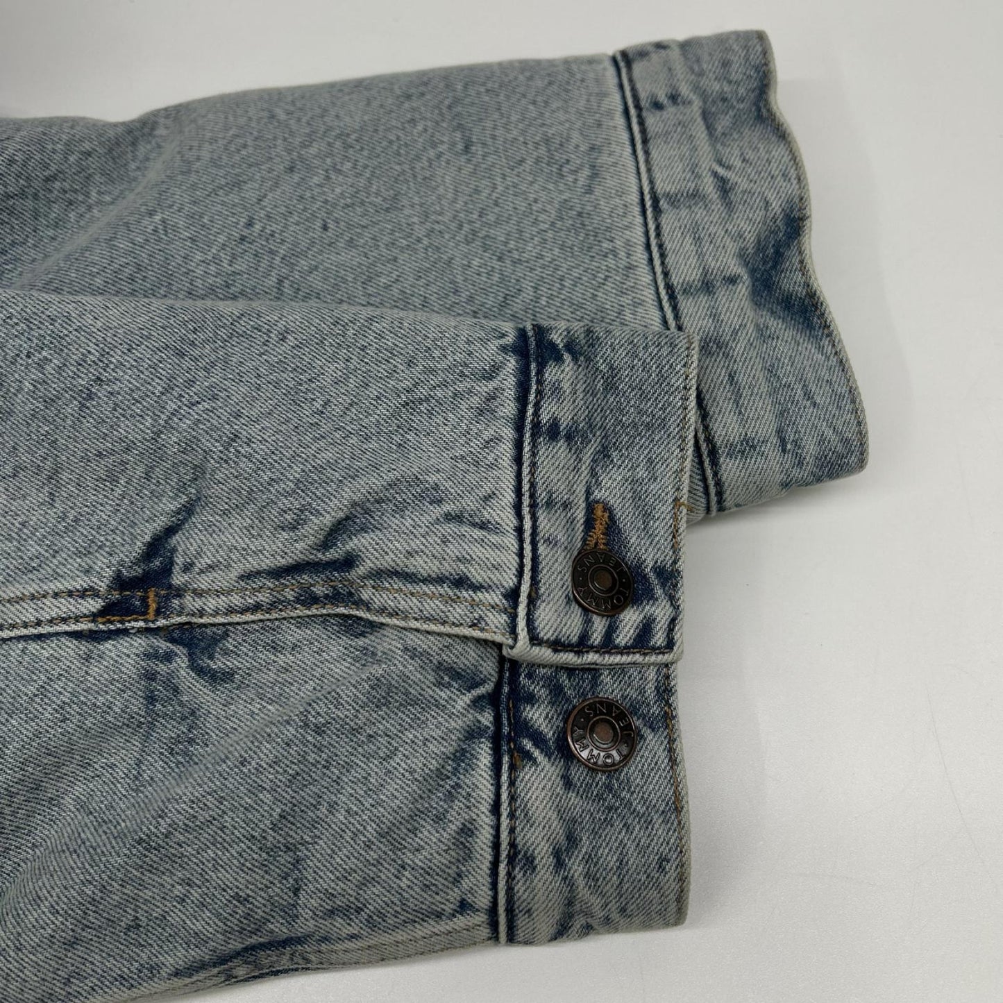 TOMMYHILFIGER Indigo Denim Padded Hooded Jacket Blue Size L