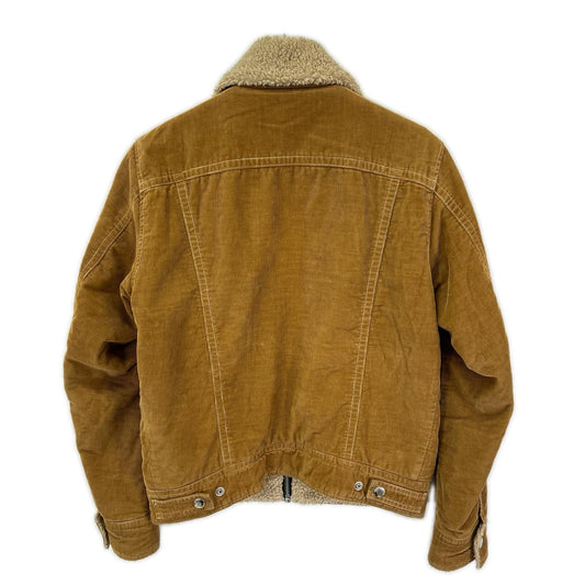 DIESEL Boa Corduroy Zip-Up Jacket Brown Cotton Size S